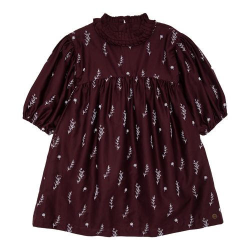 Vestido Infantil Feminino Cotton Fio 60 Bordado - BORDO