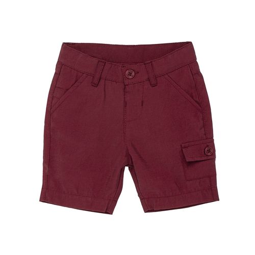 Bermuda de Bebê Masculina com Bolsos - BORDO