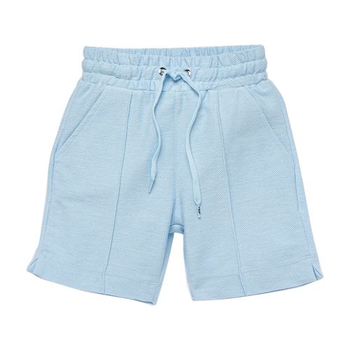 Bermuda Infantil Masculina Moletom Bio com Friso - AZUL BEBE