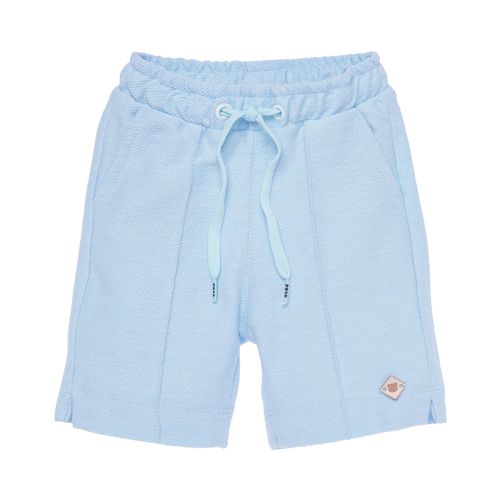Bermuda de Bebê Masculina Moletom Bio com Friso - AZUL BEBE
