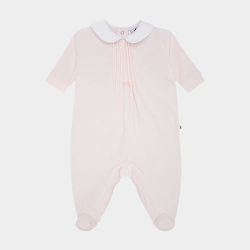 Macacão de Bebê Feminino Longo Plush com Pregas - ROSA