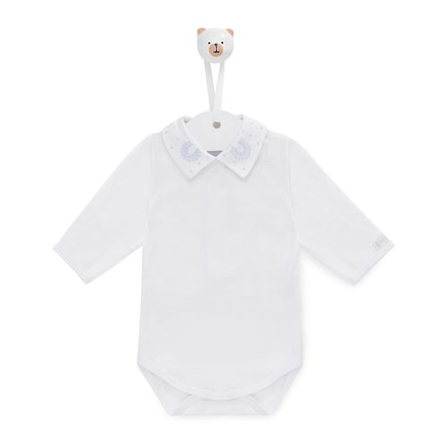 Body de Bebê Unissex Manga Longa Medalhão - AZUL