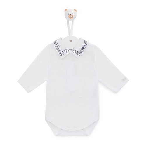 Body de Bebê Masculino Manga Longa Corda - AZUL MARINHO