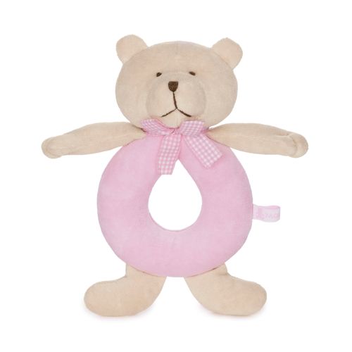 Chocalho de Pelúcia Urso Bimbi - ROSA