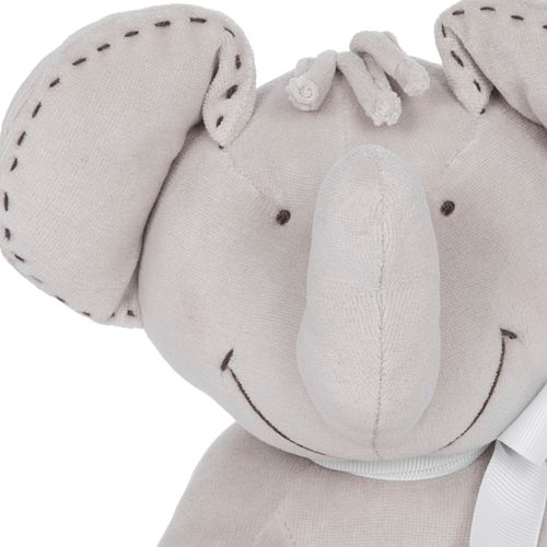 Pelúcia Unissex Elefante Elé Sentado - Tamanho M - CINZA