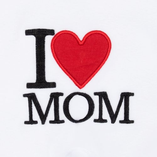 Macacão de Bebê Unissex Longo Microsoft I love Mom - BRANCO