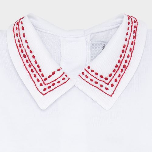 Body de Bebê Masculino Manga Longa Corda - VERMELHO