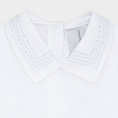 Body de Bebê Masculino Manga Longa Corda - AZUL