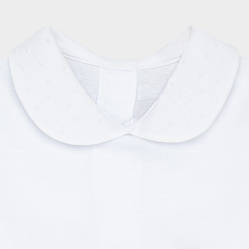 Body de Bebê Feminino Manga Longa Laço - BRANCO