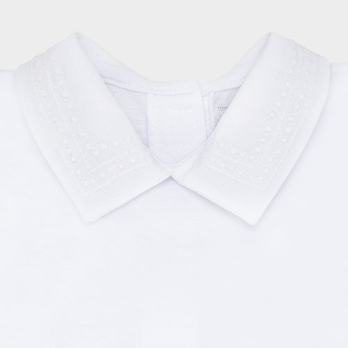 Body de Bebê Masculino Manga Longa Corda - BRANCO