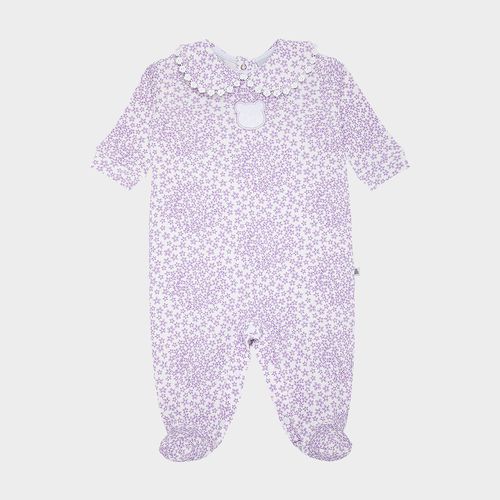 Macacão de Bebê Feminino Longo Egípcio Gold Liberty Fabrics Daisy - LILAS