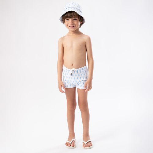Sunga de Bebê Masculina com Proteção UV50+ Estampa Cavalo Marinho - AZUL