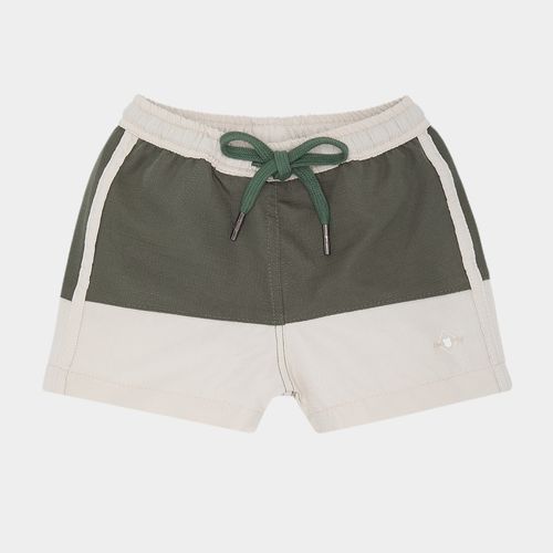 Bermuda de Praia de Bebê Masculina com Frisos - VERDE