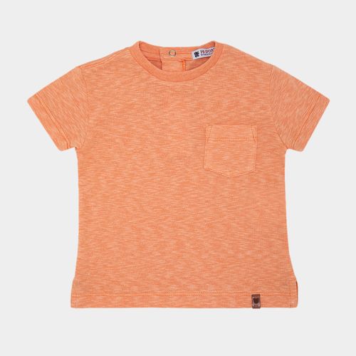 Camiseta de Bebê Masculina Manga Curta Flamê - LARANJA