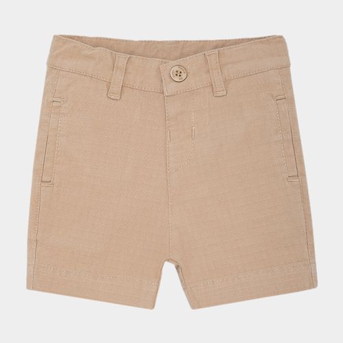 Bermuda de Bebê Masculina Sarja com Bolso Embutido - KAKI