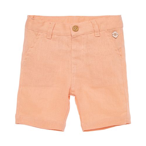 Bermuda de Bebê Masculina Puro Linho - BEGE