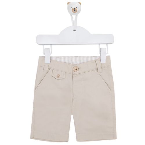 Bermuda de Bebê Masculina Sarja - KAKI