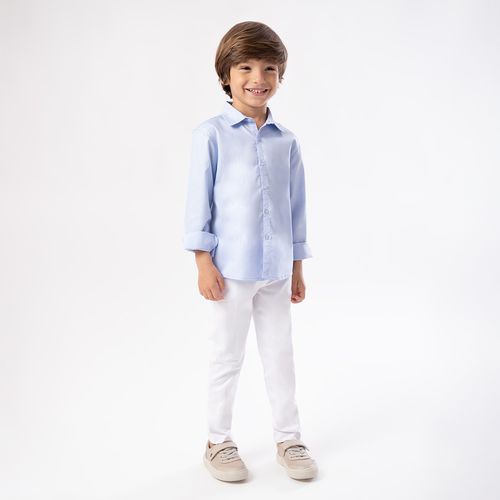 Calça Chino de Bebê Masculina com Bolso - BRANCO