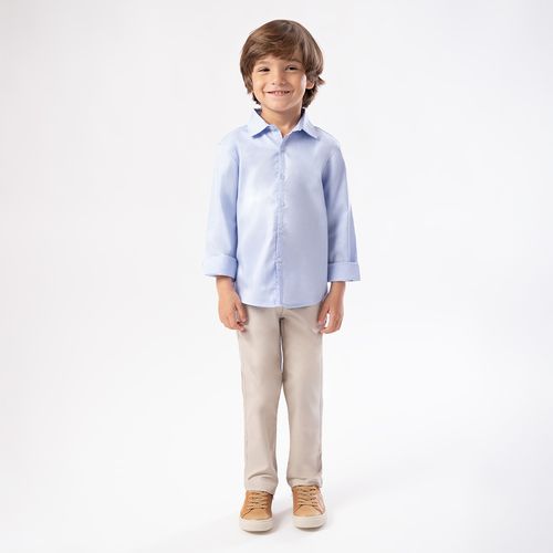 Calça Chino de Bebê Masculina com Bolso - KAKI