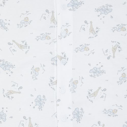 Macacão de Bebê Masculino Longo Egípcio Gold Fio 50 Safári - BRANCO