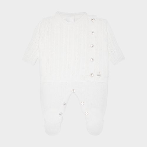 Saída de Maternidade Masculina com Manta Tricot - BRANCO