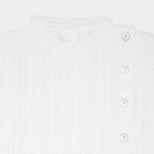 Saída de Maternidade Masculina com Manta Tricot - BRANCO