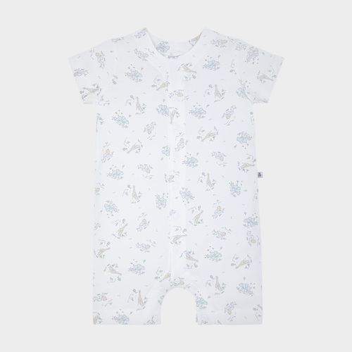 Macacão de Bebê Masculino Curto Egípcio Gold Fio 50 Safári - BRANCO