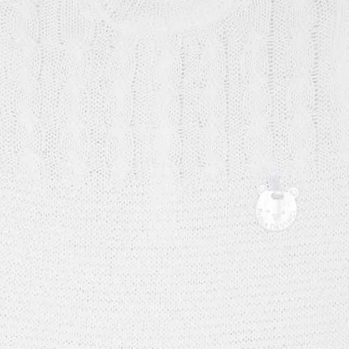 Saída de Maternidade Unissex Tricot Ponto Trança - BRANCO