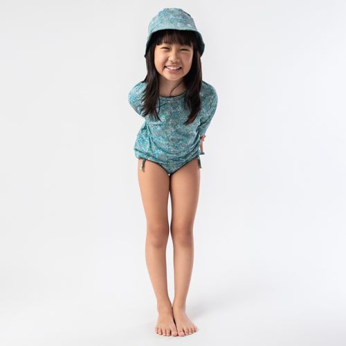 Chapéu Bucket Hat Infantil Feminino com Proteção UV50+ Estampa Picnic - VERDE