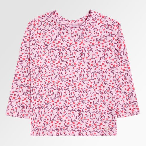 Camiseta Infantil Feminina Manga Longa com Proteção UV50+ Estampa Artsy - ROSA