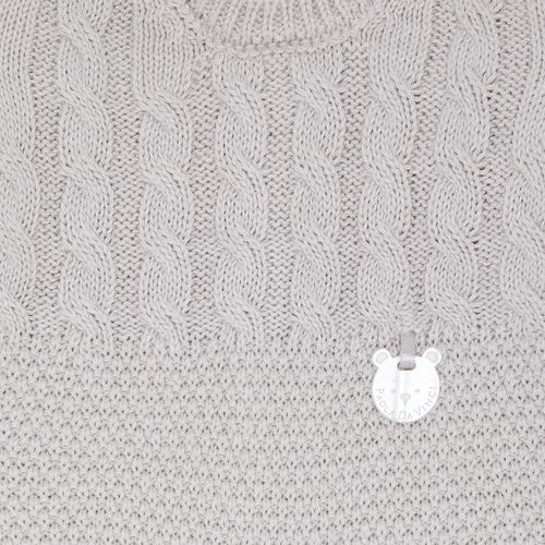 Saída de Maternidade Unissex Tricot Ponto Trança - CINZA