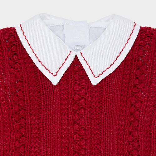 Saída de Maternidade Masculina Completa Tricot Adorabile - VERMELHO