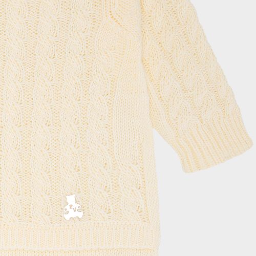 Saída de Maternidade Tricot Trança - AMARELO