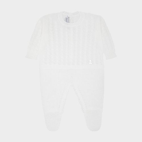 Saída de Maternidade Tricot Trança - BRANCO