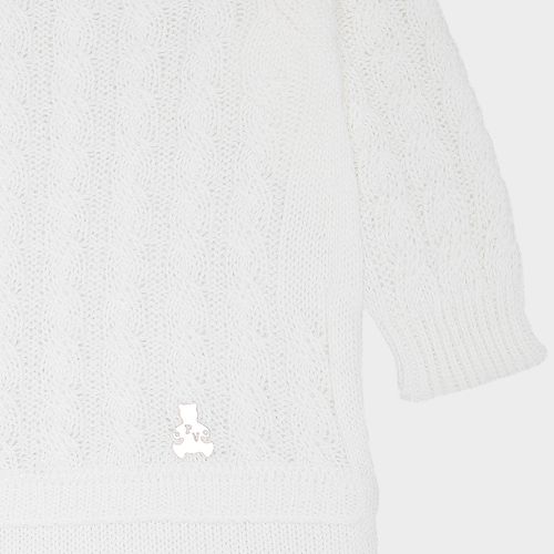 Saída de Maternidade Tricot Trança - BRANCO