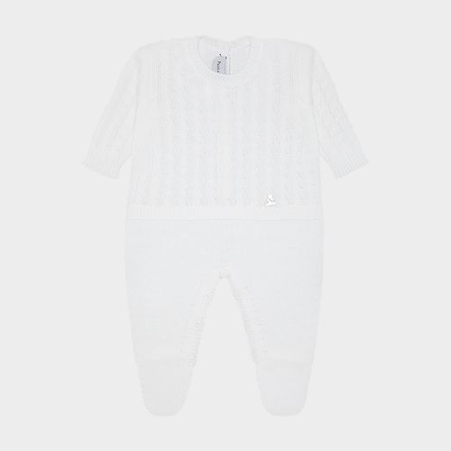Saída de Maternidade Tricot com Manta - BRANCO