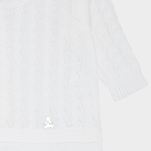 Saída de Maternidade Tricot com Manta - BRANCO