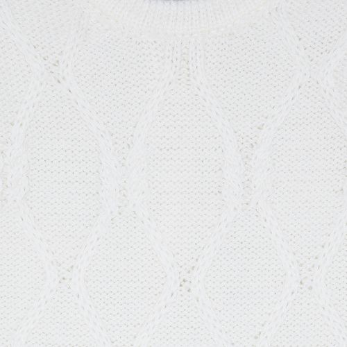 Saída de Maternidade Tricot Losangos com Manta - BRANCO