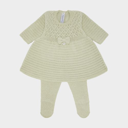 Saída de Maternidade Feminina com Manta Tricot Vestido Losangos - ALOE WASH