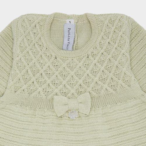 Saída de Maternidade Feminina com Manta Tricot Vestido Losangos - ALOE WASH