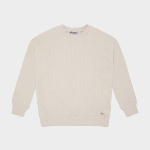 Blusa Infantil Masculina de Manga Longa Malha Jacquard - OFF WHITE