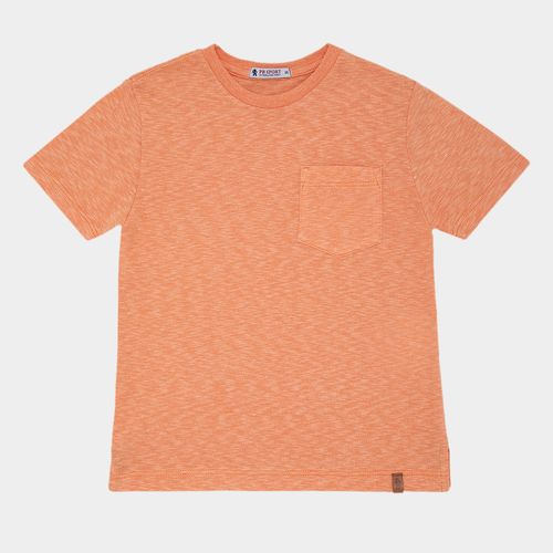 Camiseta Infantil Masculina Manga Curta Flamê - LARANJA
