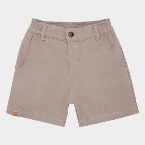 Bermuda Infantil Masculina Ponto Roma com Bolsos - CINZA