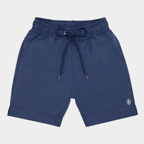Bermuda de Praia Infantil Masculina com Bolsos - AZUL JEANS