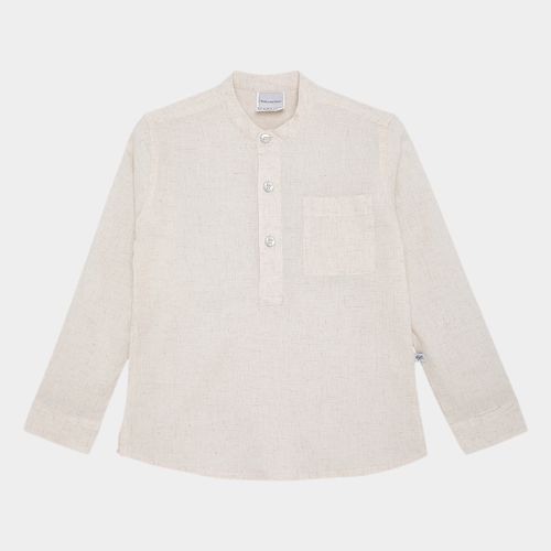 Bata Infantil Masculina Manga Longa com Bolso - KAKI