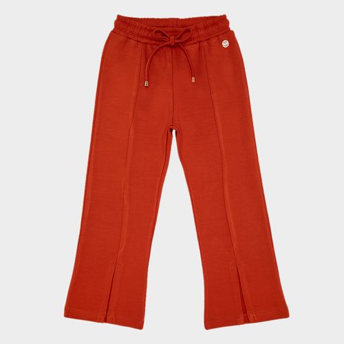 Calça Infantil Feminina de Montaria com Recortes - LARANJA