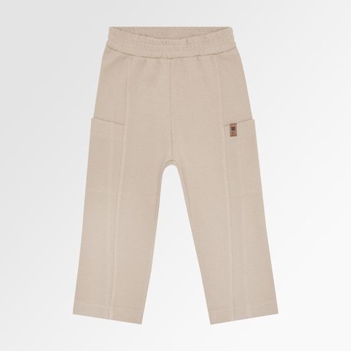 Calça de Bebê Masculina Moletom com Bolsos - AREIA
