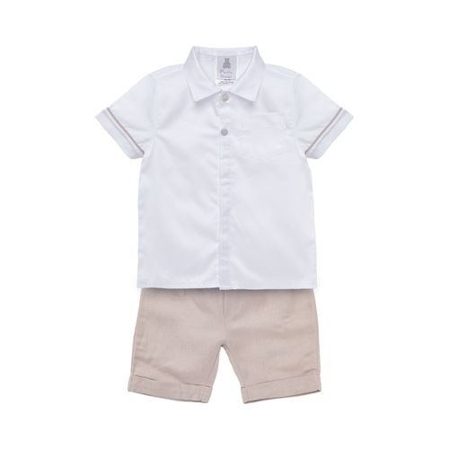 Conjunto de Bebê Masculino Rivieira Linho - KAKI