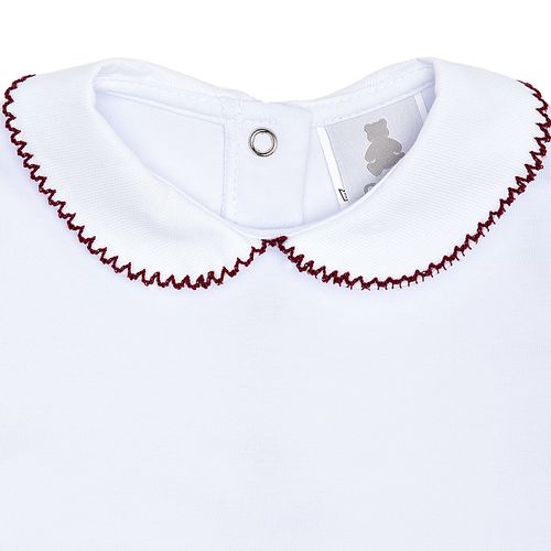 Conjunto de Bebê Feminino Body Pima Picueta com Shorts - BORDO