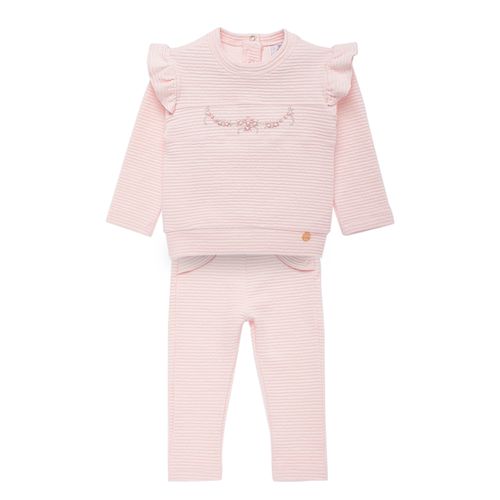 Conjunto de Bebê Feminino Matelassê Bordado Rococó - ROSA BEBE
